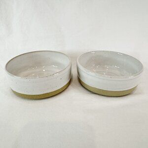 2 Bonmatin Pottery Ceramic Bowls For Dip Salad Dessert Signed Montreal Artist